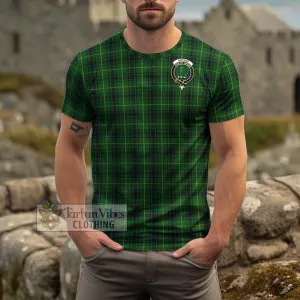 Arthur Tartan Cotton T-Shirt with Family Crest