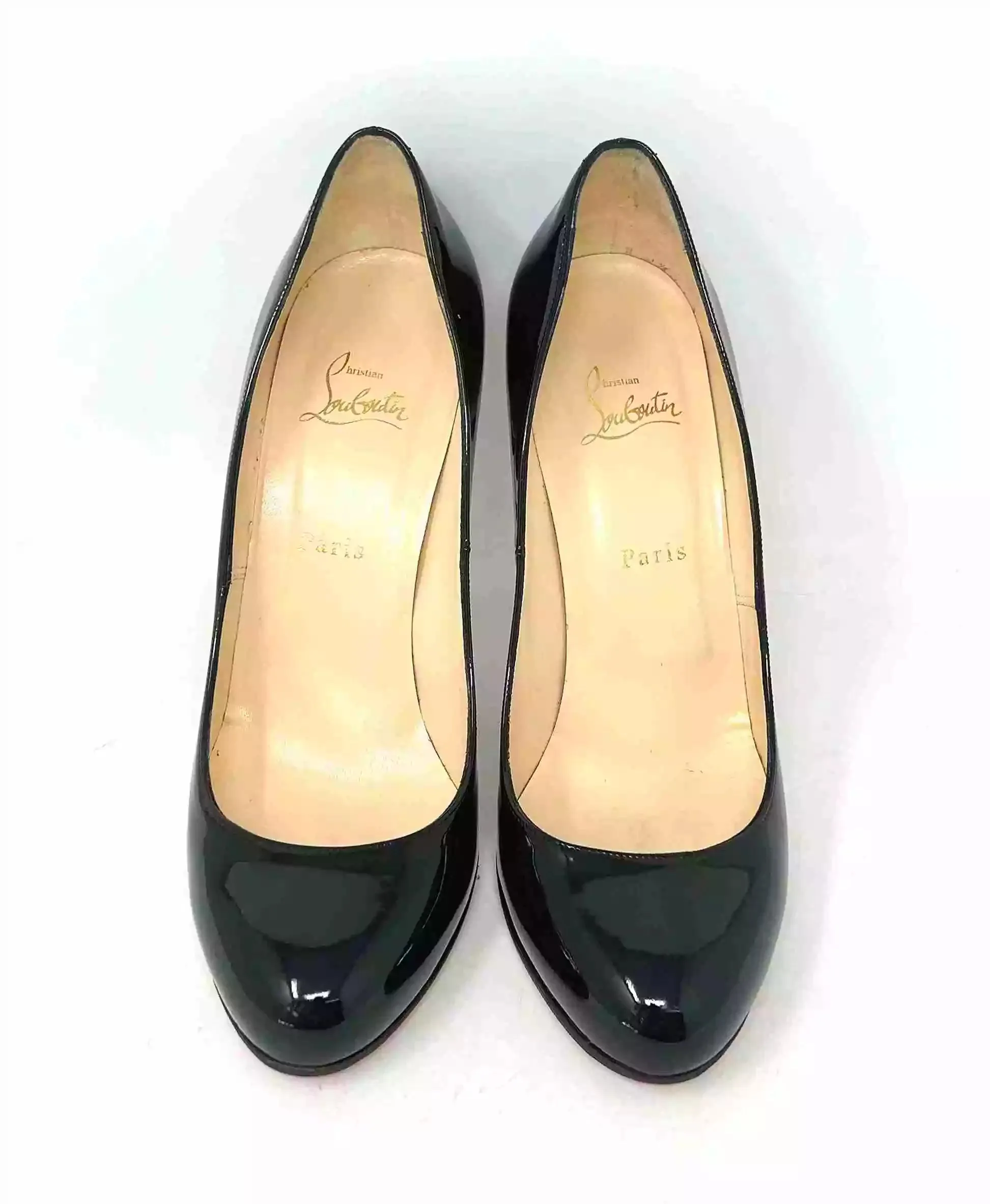 Christian Louboutin Fifi 100 Black Patent Leather Pump Heels 41.5 UK 8.5