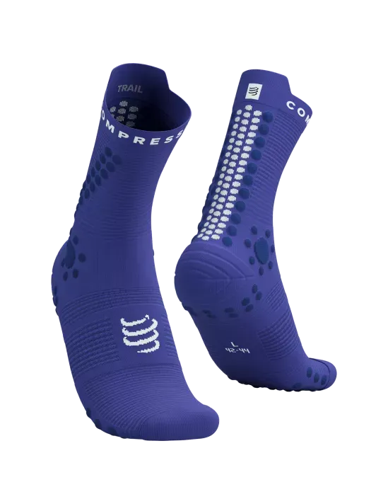 Compressport Unisex's Pro Racing Socks v4.0 Trail - Dazz Blue/Blues