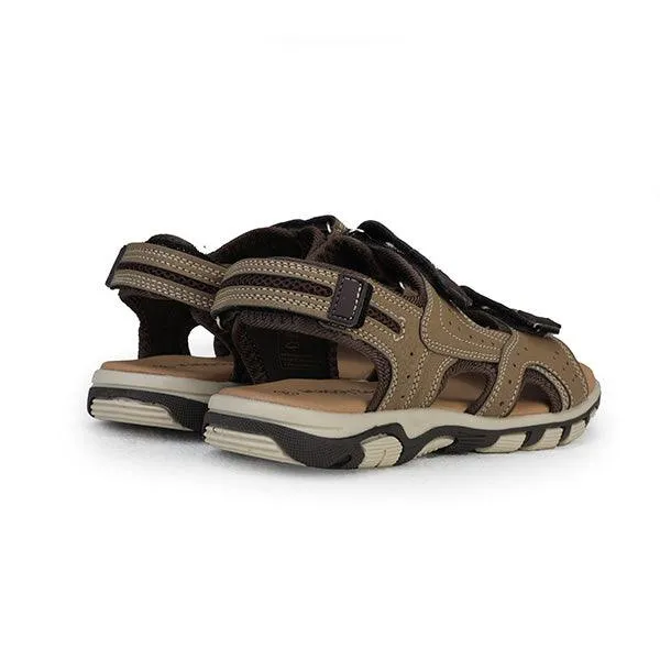 DARK BROWN GIRLS TREKKERS SANDAL