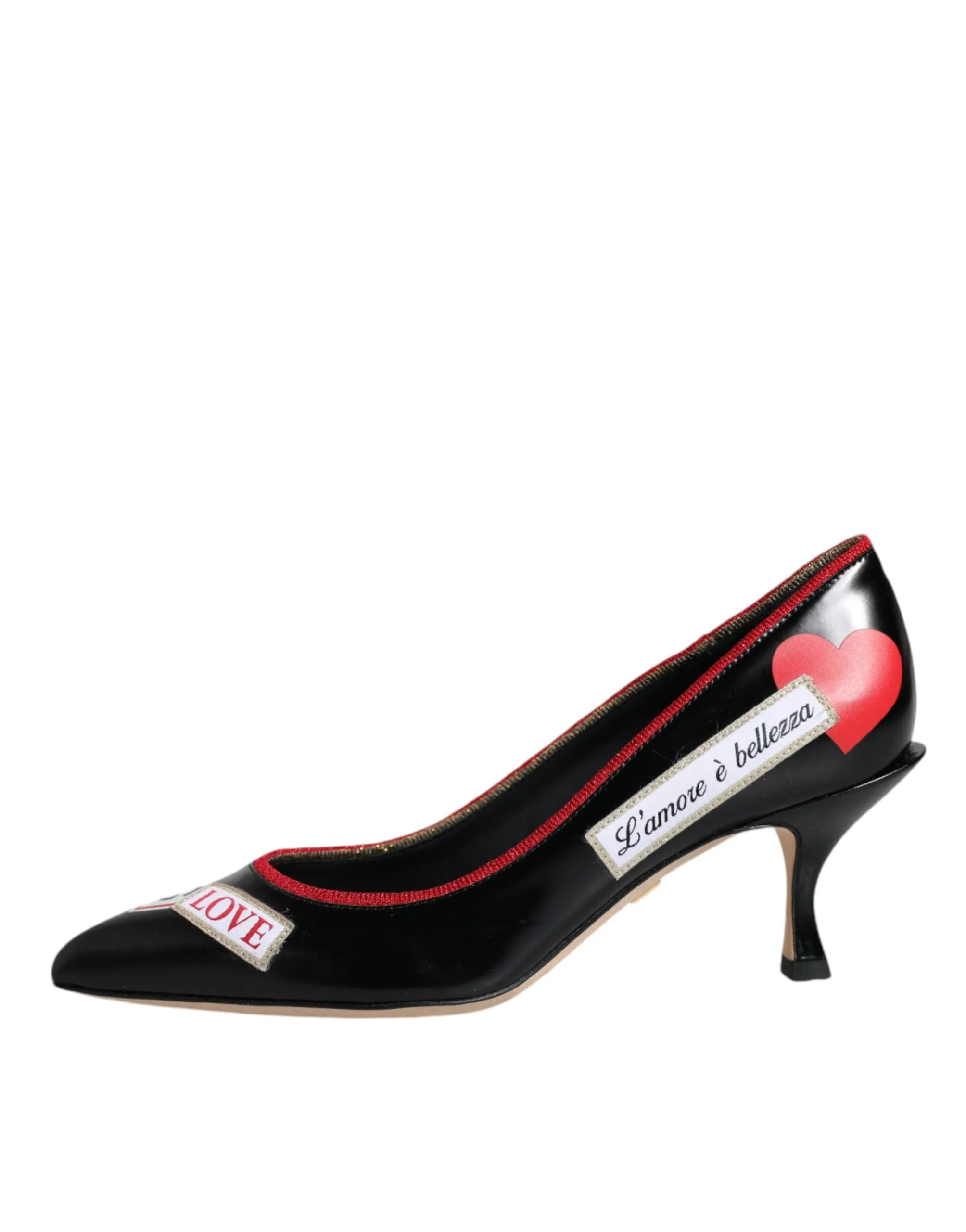 Dolce & Gabbana D&G Logo Print Pumps In Black