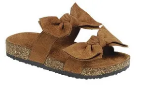 Double strap Slip on Sandal with Bows