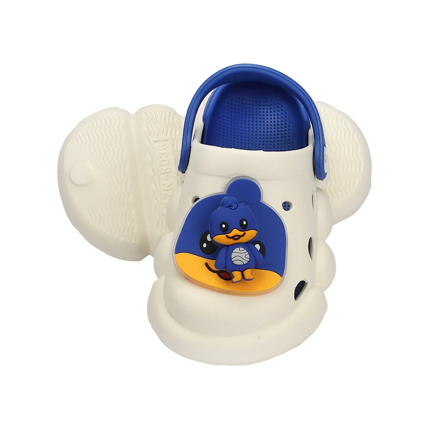 Duck Applique Back Strap Closure Clogs - Blue