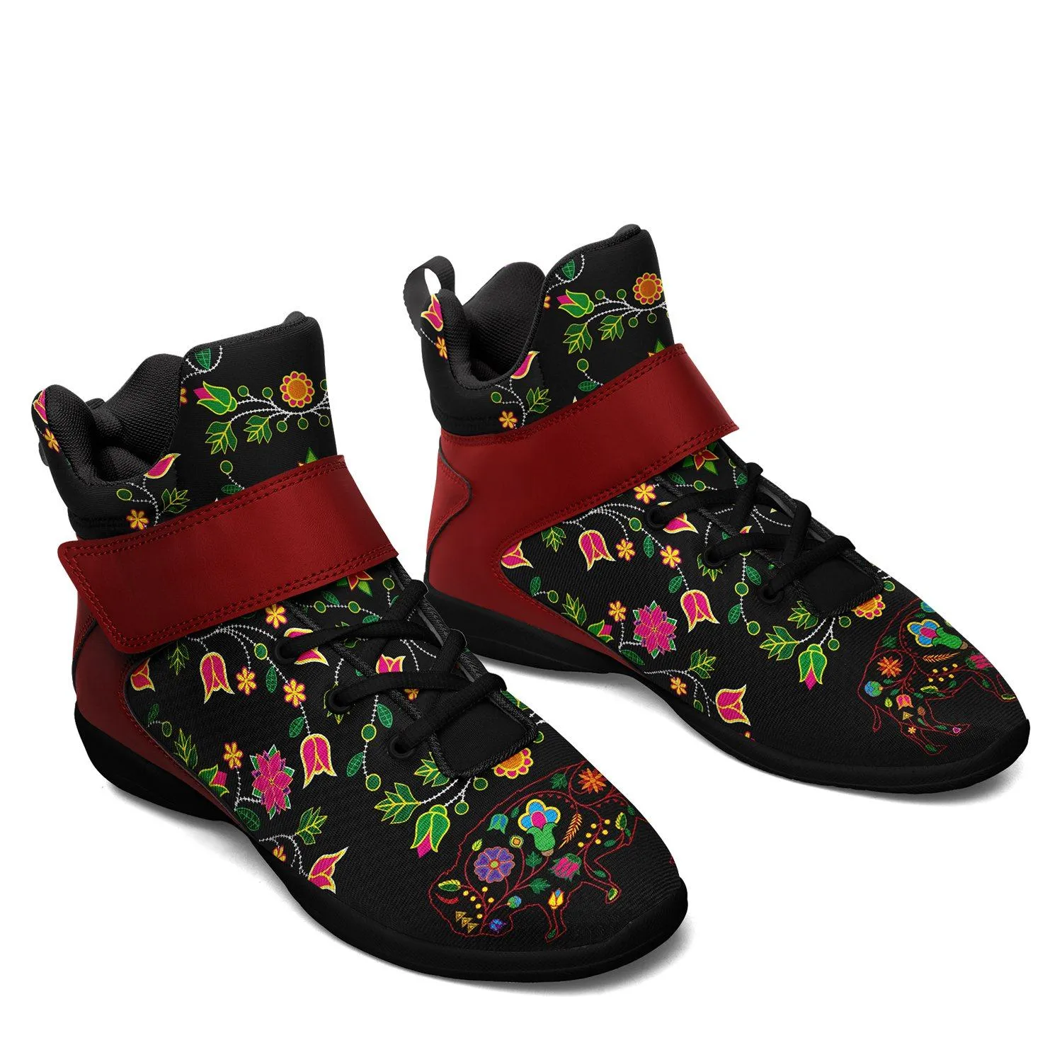 Floral Buffalo Kid's Ipottaa Basketball / Sport High Top Shoes