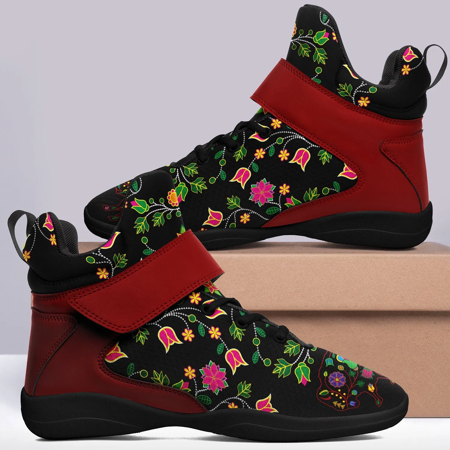 Floral Buffalo Kid's Ipottaa Basketball / Sport High Top Shoes