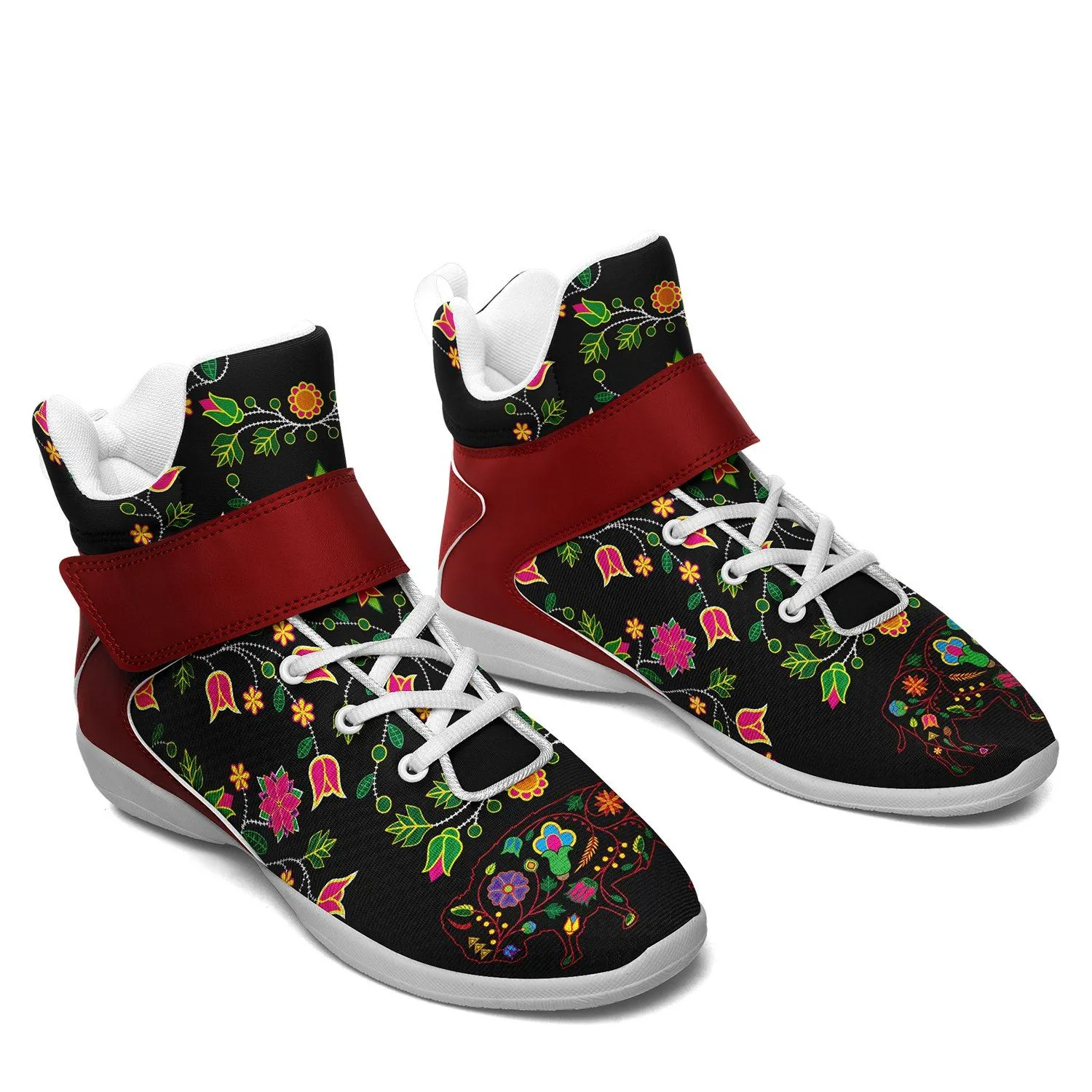 Floral Buffalo Kid's Ipottaa Basketball / Sport High Top Shoes