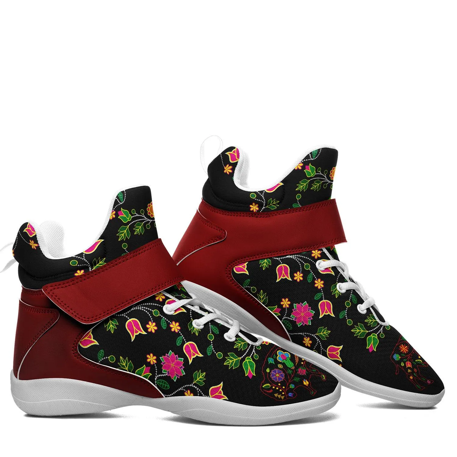 Floral Buffalo Kid's Ipottaa Basketball / Sport High Top Shoes