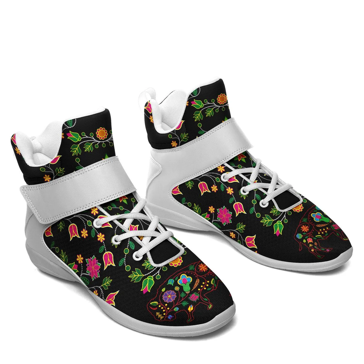 Floral Buffalo Kid's Ipottaa Basketball / Sport High Top Shoes