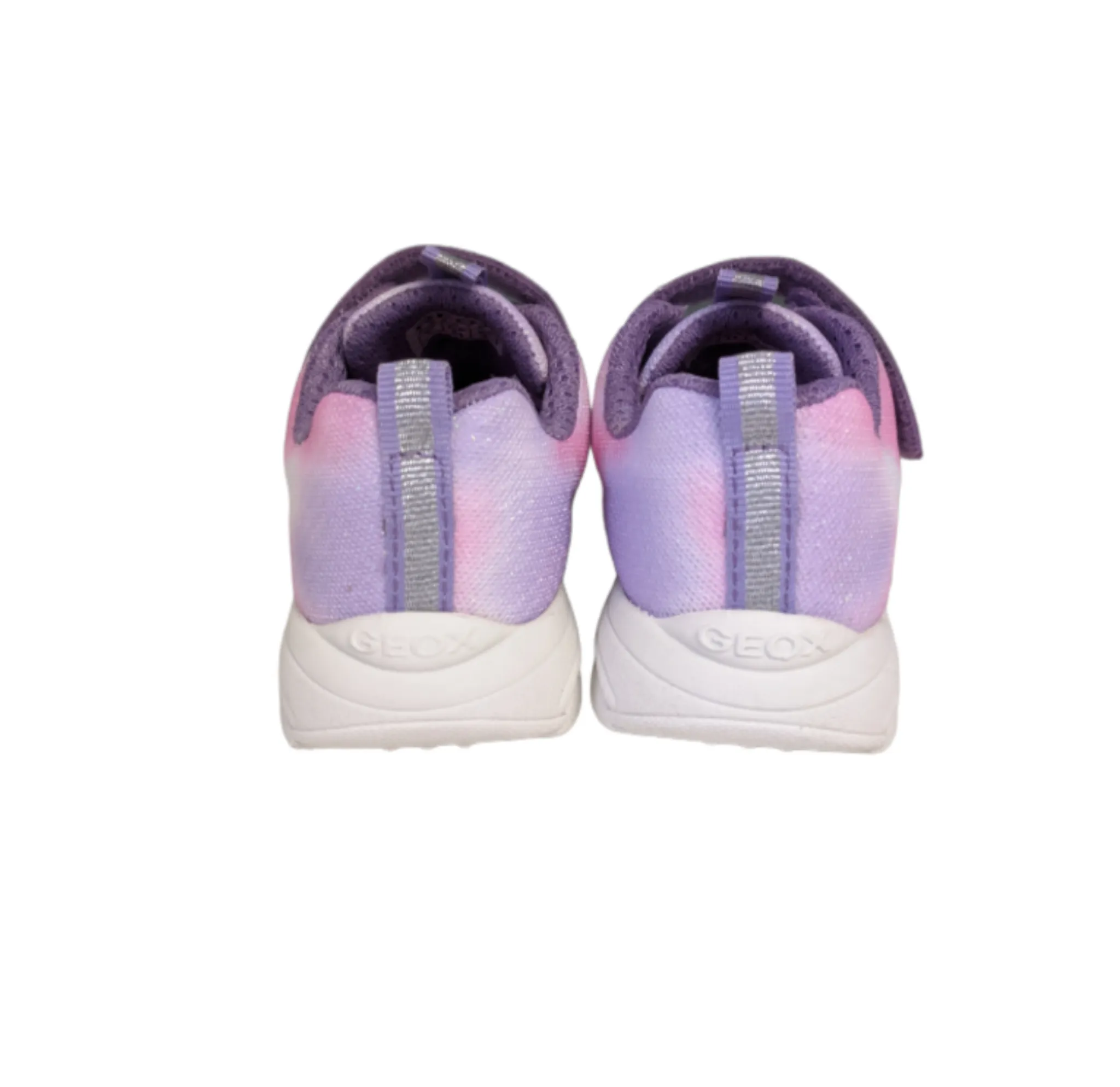 Geox J New Torque Violet Lilac  Velcro Kids Trainers