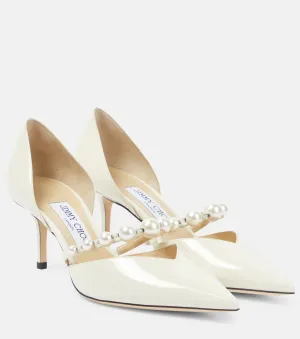 Jimmy Choo Aurelie 65 patent leather pumps, white