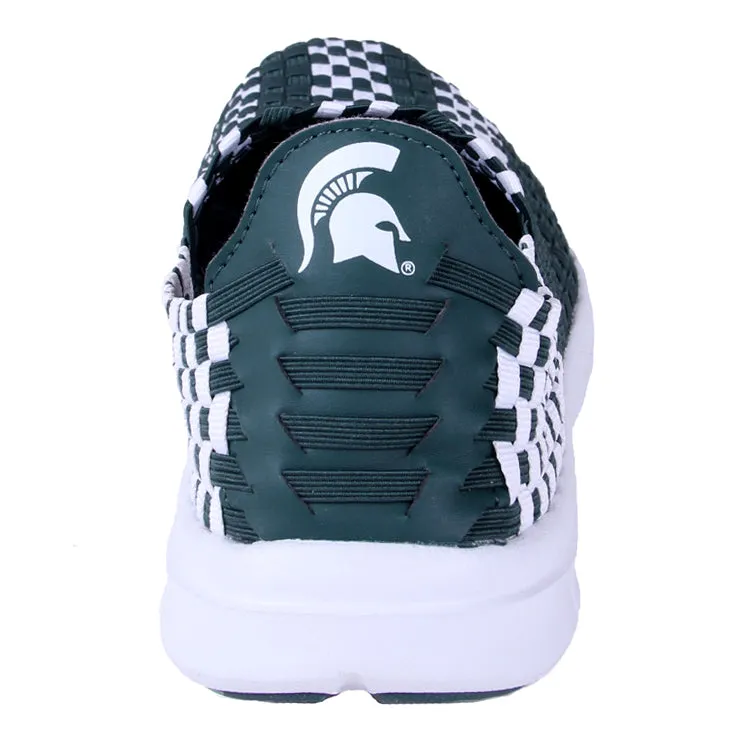 Michigan State Spartan Woven Colors Comfy Slip On Shoes