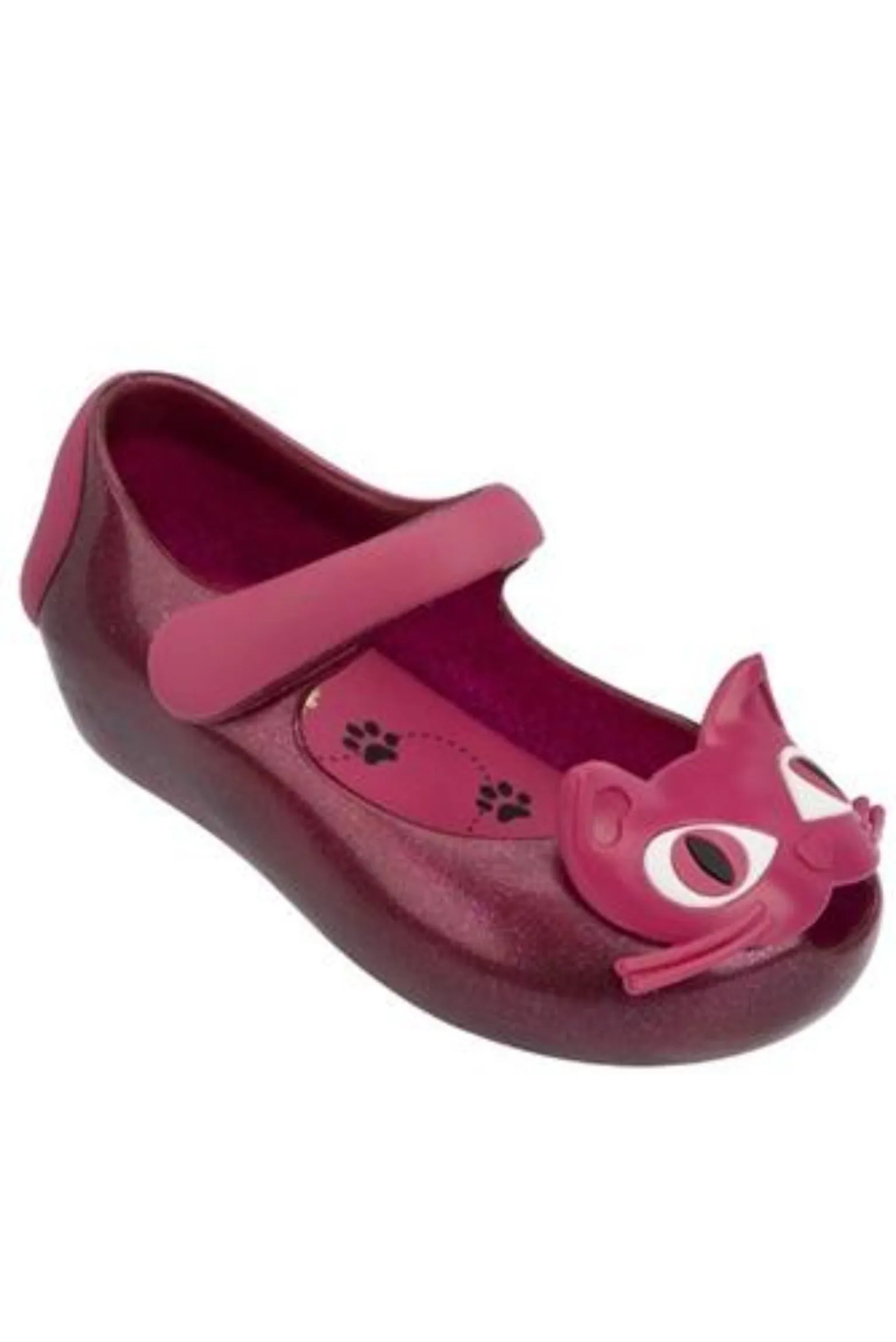 Mini Melissa Girls UltraGirl II Pink Glitter Cat Shoes