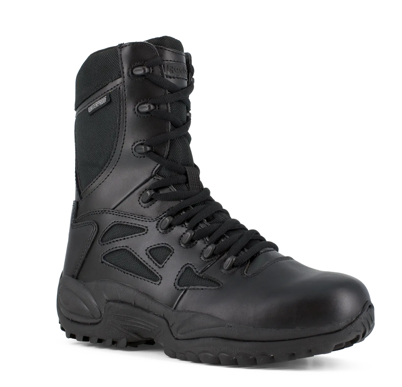 Reebok Rapid Response 8" Stealth Waterproof Boots with Side Zipper - RB8877