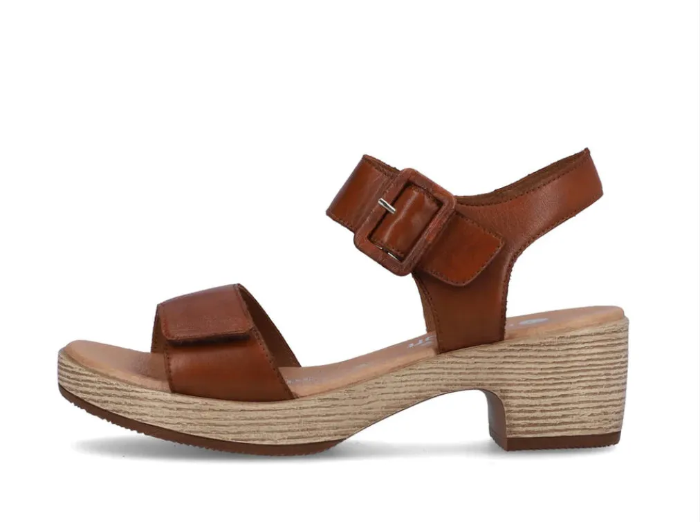 Remonte DON52-24 Odeon Tan Low Heel Leather sandals