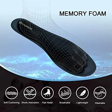 riemot Memory Foam Insoles for Men, Comfort Cushioning Shoe Inserts, Super Soft Replacement Innersoles for Sneakers Slippers Boots, Breathable Full Length Shoe Insoles