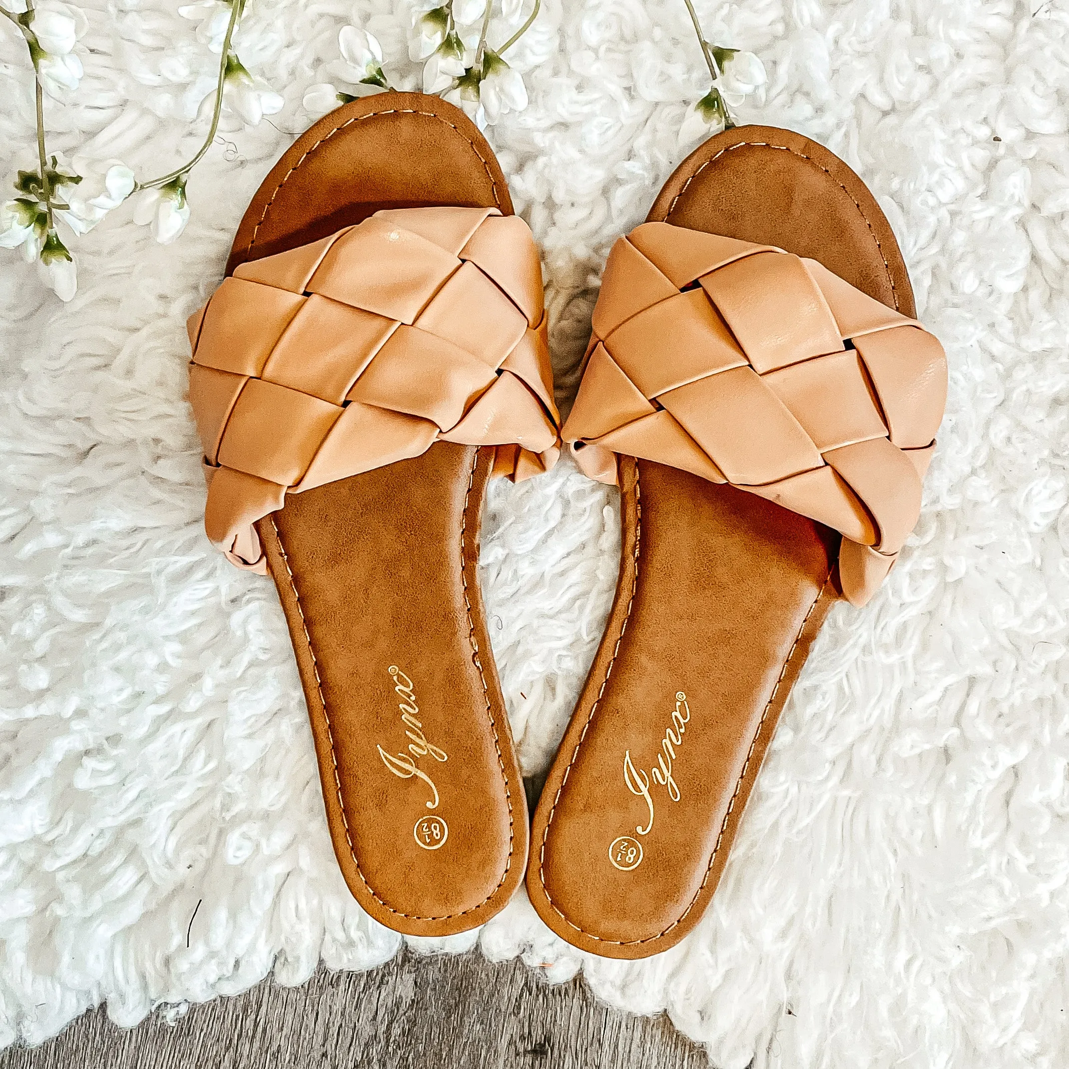 Slip On Braided Flats Sandals