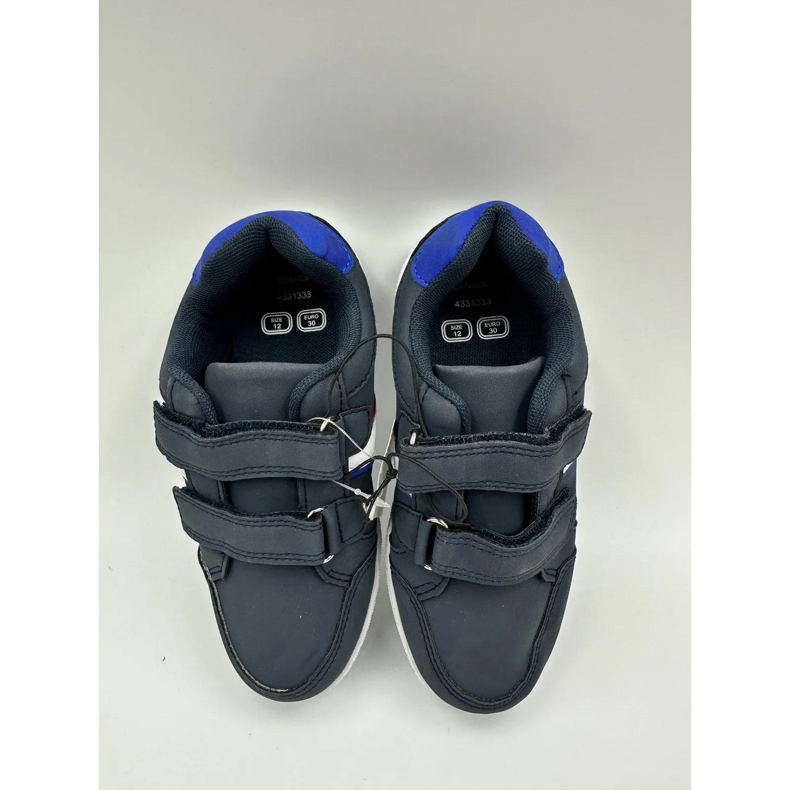 Small Kid/Toddler Size 12, Navy Suede Sneakers with Strap Laces