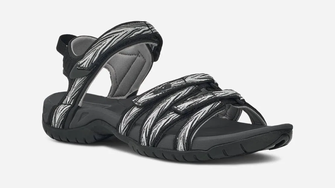 Teva Womens Tirra Palms Black White