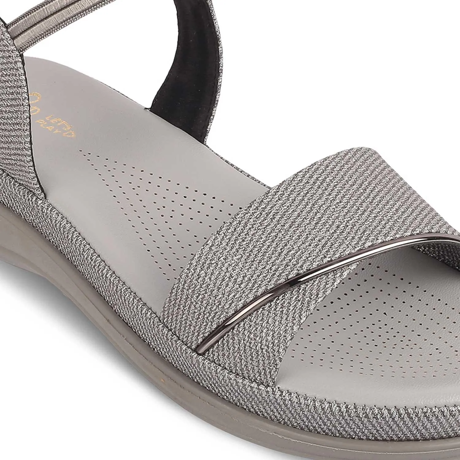 The Linz Grey Women's Casual Wedge Sandals Tresmode