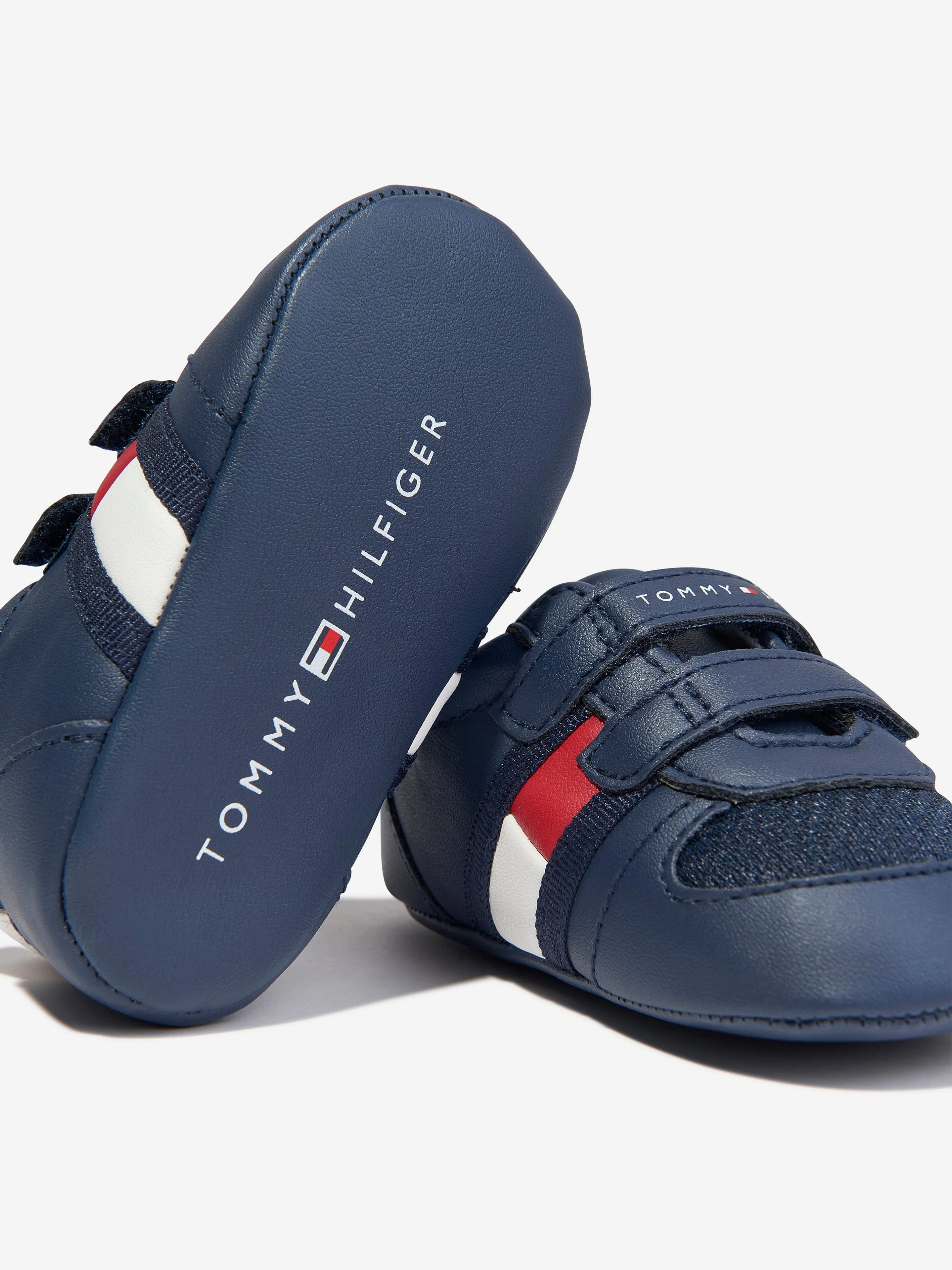 Tommy Hilfiger Baby Boys Flag Velcro Trainers in Blue