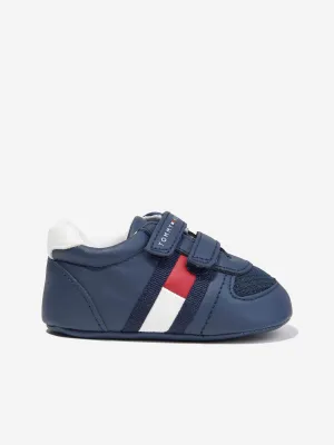 Tommy Hilfiger Baby Boys Flag Velcro Trainers in Blue