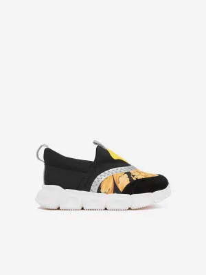 Versace Kids Barocco Slip On Trainers in Black