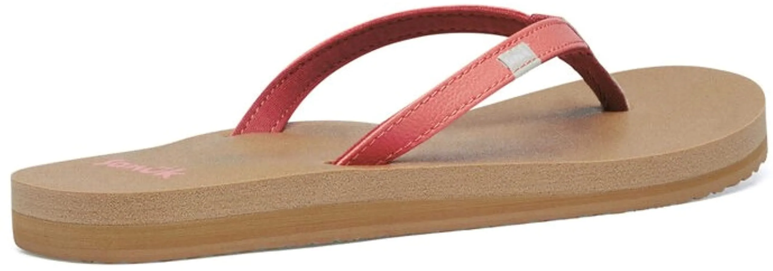 Women's Shoes Sanuk YOGA JOY Flip Flop Toe Post Sandals SWS10275 BURNT CORAL