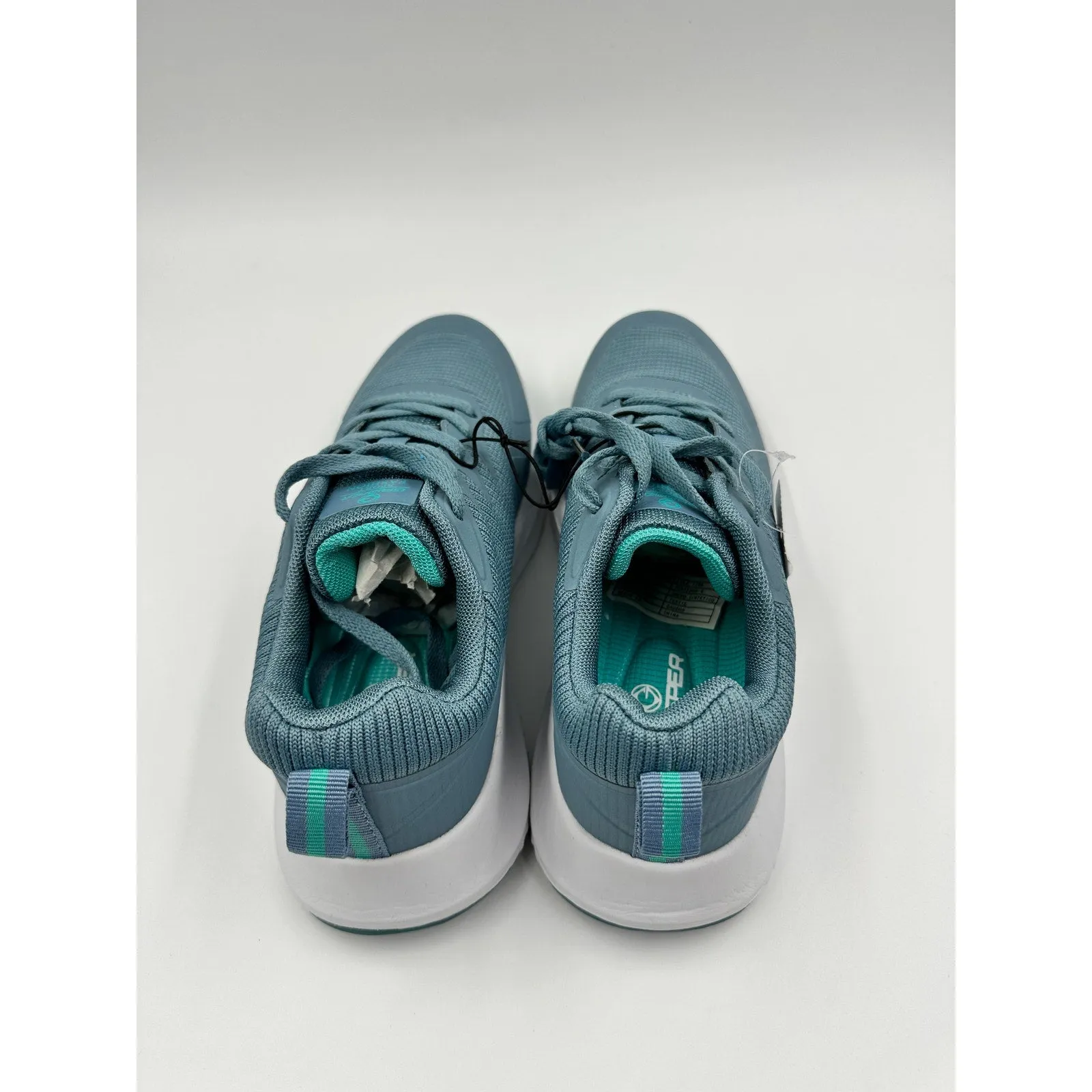 Women's Size 7, Aqua Sneakers with a Knit Upper Sole and Foam Sole