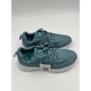 Women's Size 7, Aqua Sneakers with a Knit Upper Sole and Foam Sole